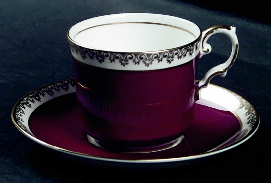 C1065 Flat Cup & Saucer Set by John  Aynsley & Sons-1