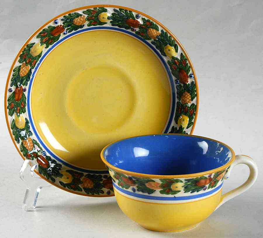 ADA93 Flat Cup & Saucer Set by Adams China-1