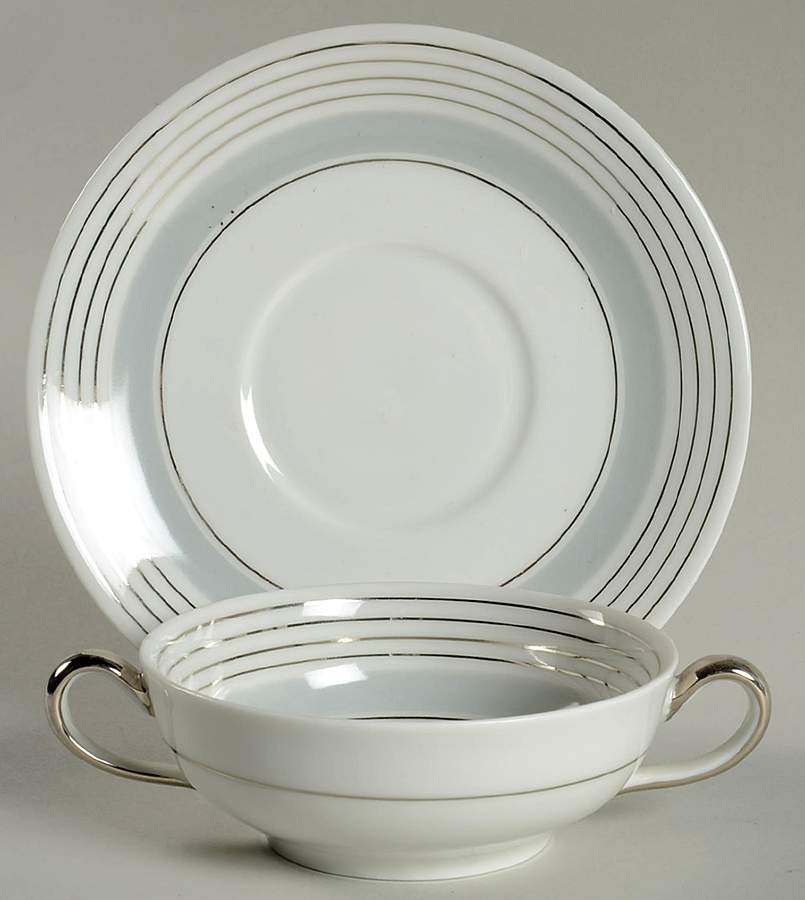 AHR418 Flat Cream Soup Bowl & Saucer Set by Charles Ahrenfeldt-1