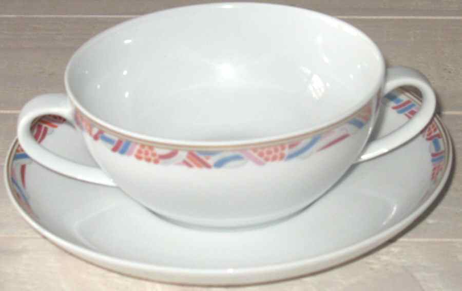 Malaga Flat Cream Soup Bowl & Saucer Set by Arzberg-1