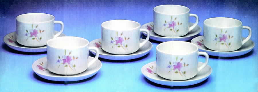 1604 Flat Cup & Saucer Set by Alco-1