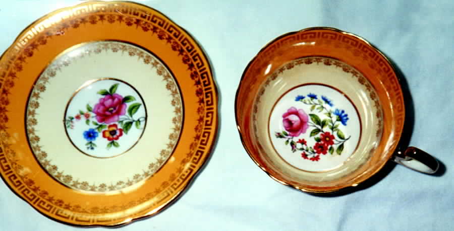 B3676 Footed Cup & Saucer Set by John  Aynsley & Sons-1