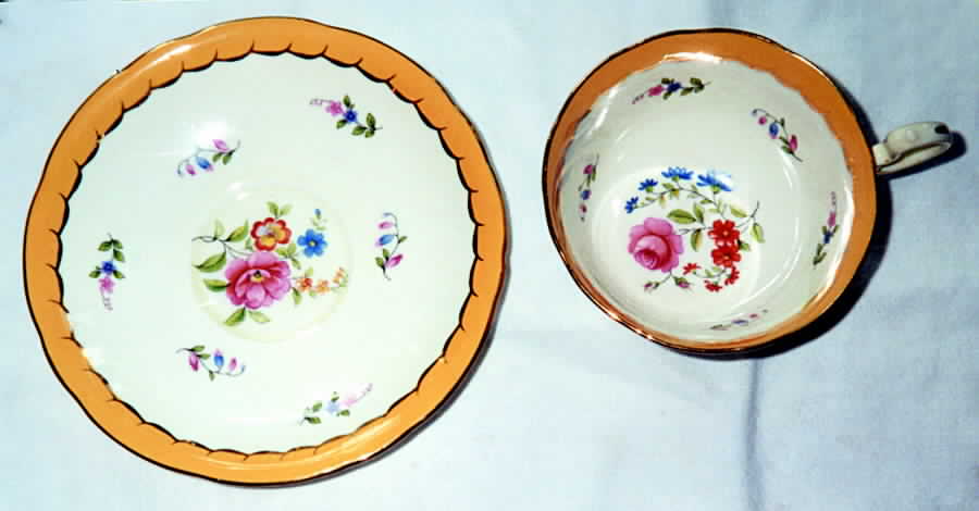B3769 Footed Cup & Saucer Set by John  Aynsley & Sons-1