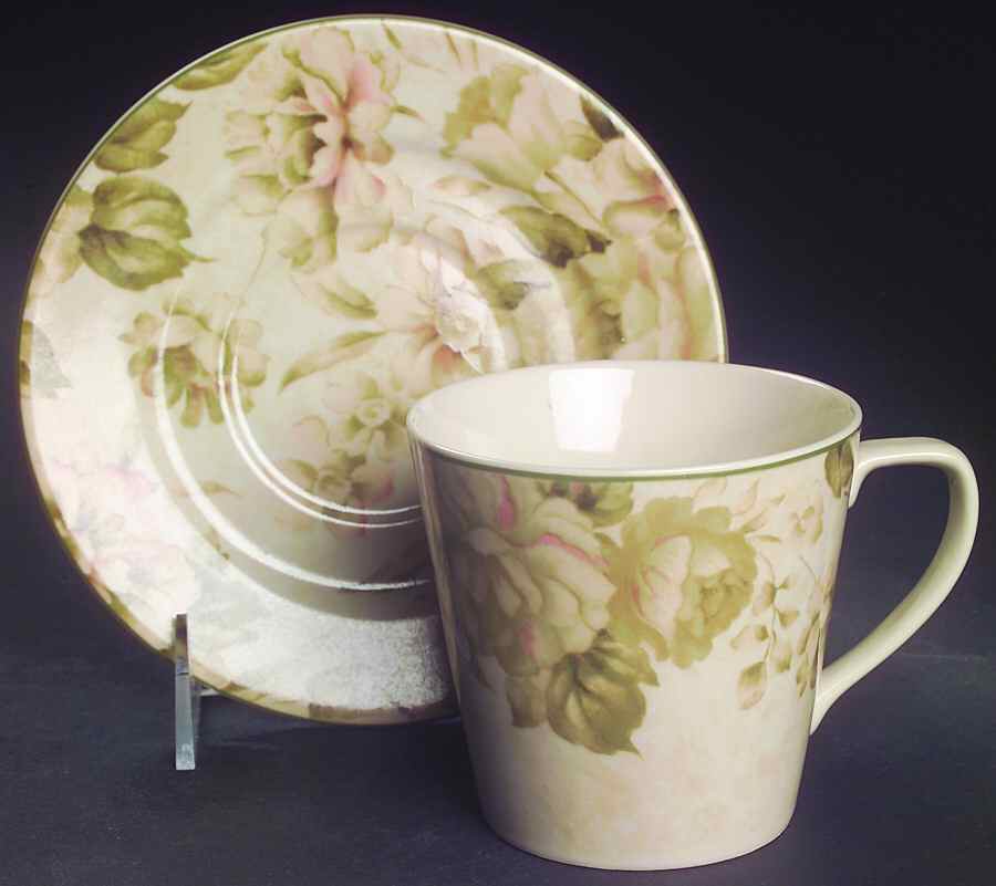 Tapestry Flat Cup & Saucer Set by 222 Fifth (PTS)-1