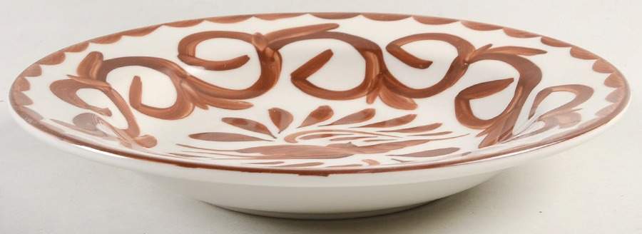 Puebla Brown Large Rim Soup Bowl by Anfora (Mexico)-1