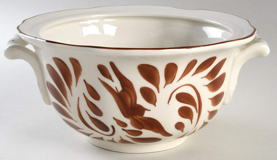 Puebla Brown Tureen No Lid by Anfora (Mexico)-1