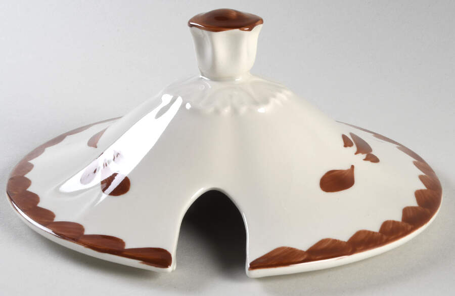 Puebla Brown Lid for Tureen by Anfora (Mexico)-1