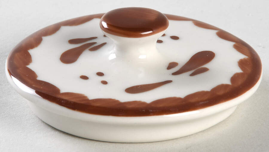 Puebla Brown Lid for Sugar Bowl by Anfora (Mexico)-1