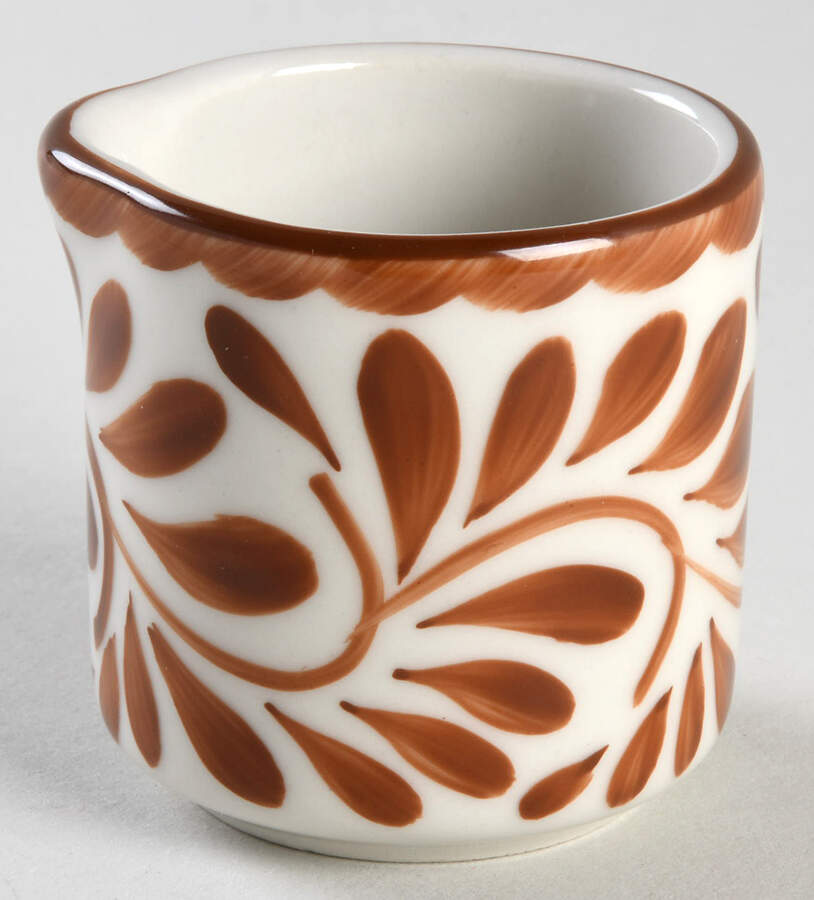Puebla Brown Mini Creamer by Anfora (Mexico)-1
