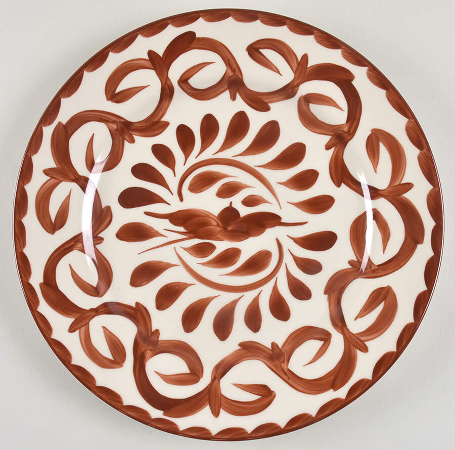 Puebla Brown 13" Chop Plate (Round Platter) by Anfora (Mexico)-1