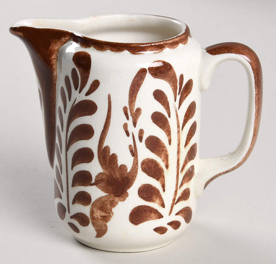 Puebla Brown Creamer by Anfora (Mexico)-1