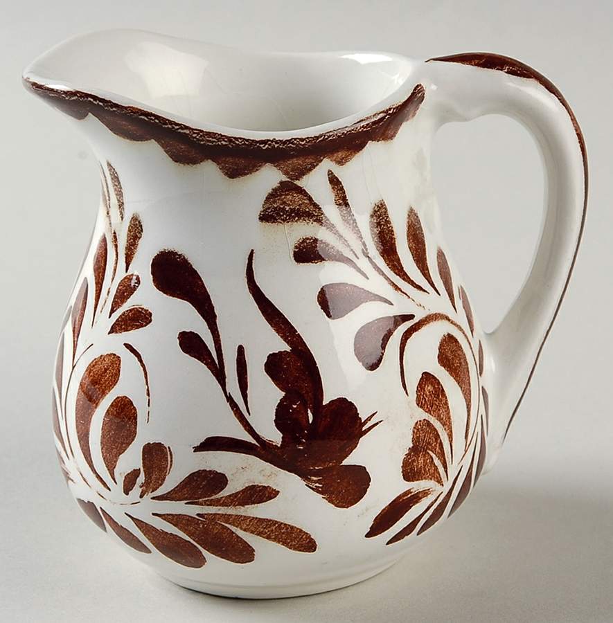 Puebla Brown Creamer by Anfora (Mexico)-1