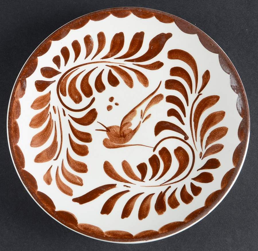 Puebla Brown Salad Plate by Anfora (Mexico)-1