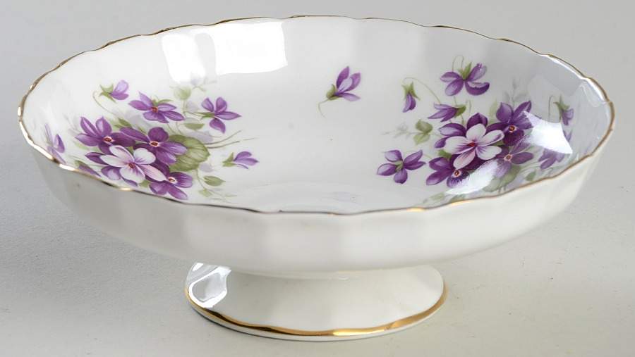 Violette Lavender Footed Bon Bon by John  Aynsley & Sons-1
