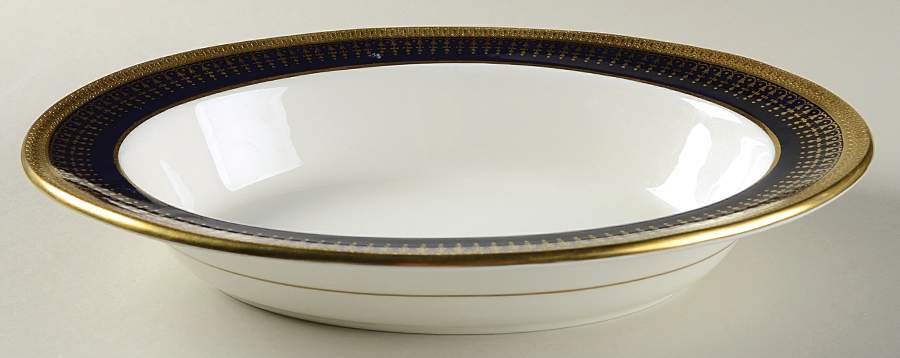 Hertford-Cobalt (Smooth) 10" Oval Vegetable Bowl by John  Aynsley & Sons-1
