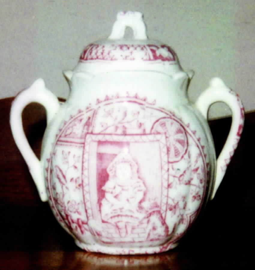 Little Mae Red Toy Sugar Bowl & Lid by Allerton's-1