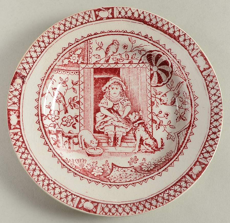 Little Mae Red Toy Plate by Allerton's-1