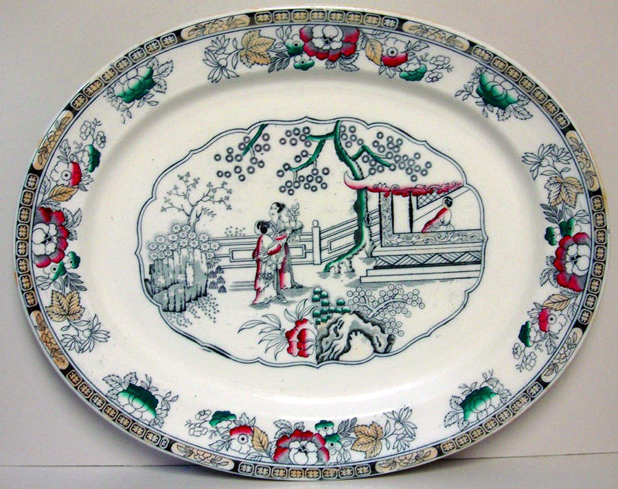 Chinese 18" Oval Serving Platter by Ashworth Bros-1