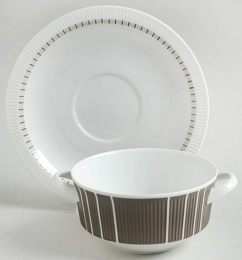 Delphi Flat Cream Soup Bowl & Saucer Set by Arzberg-1