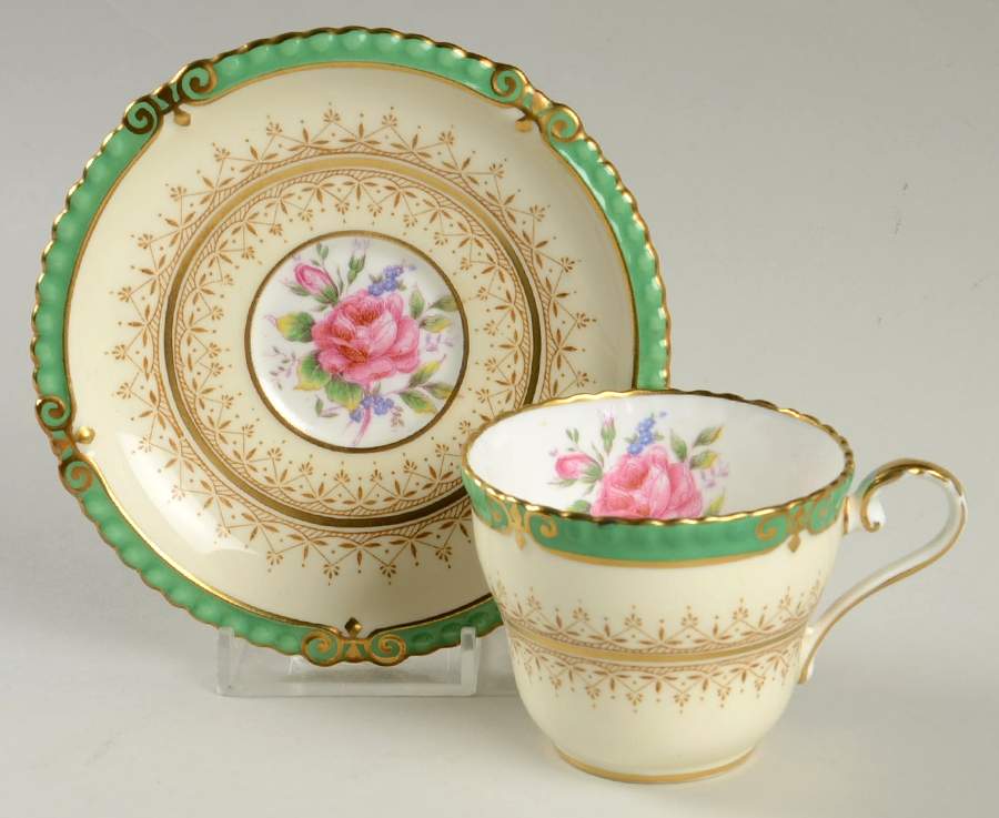 Reaburn Flat Demitasse Cup & Saucer Set by John  Aynsley & Sons-1