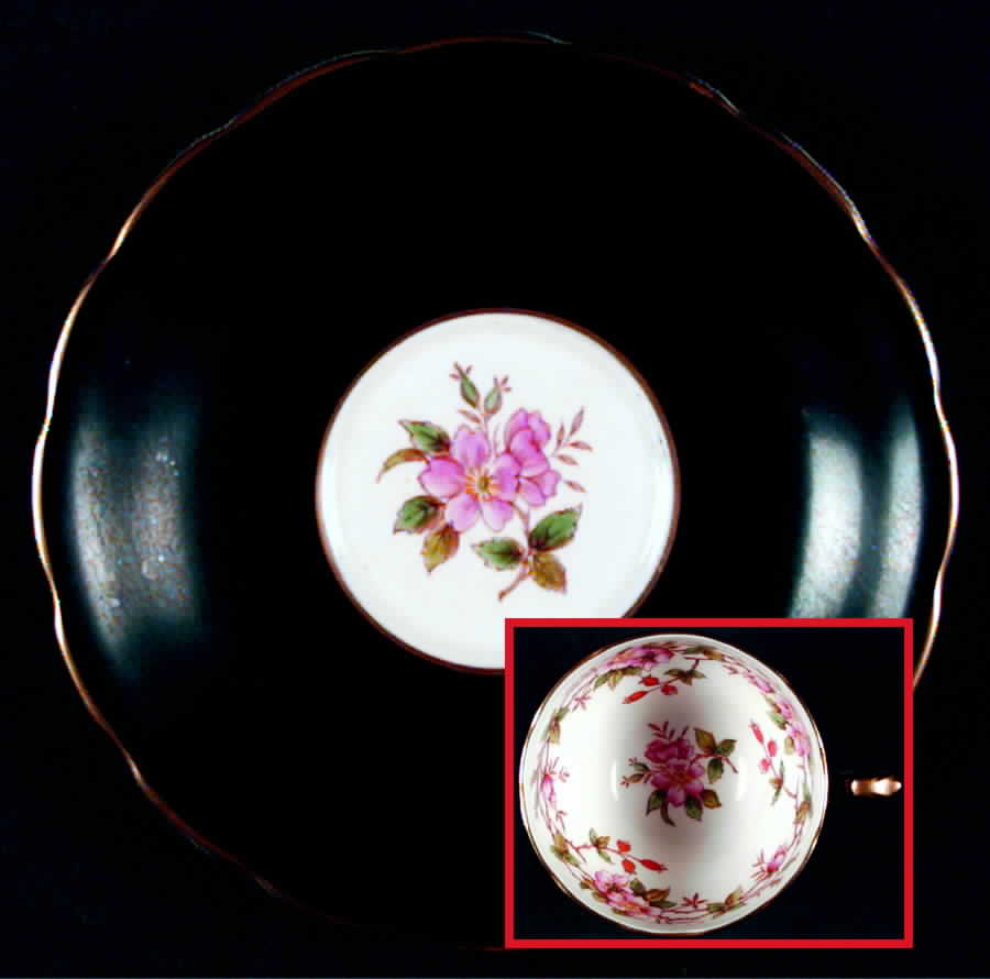 F231 Footed Cup & Saucer Set by Adderley-1