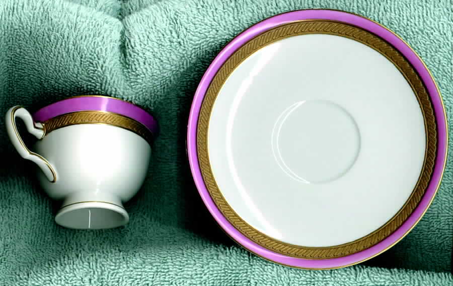 AZH1 Footed Demitasse Cup & Saucer Set by Azalea-1