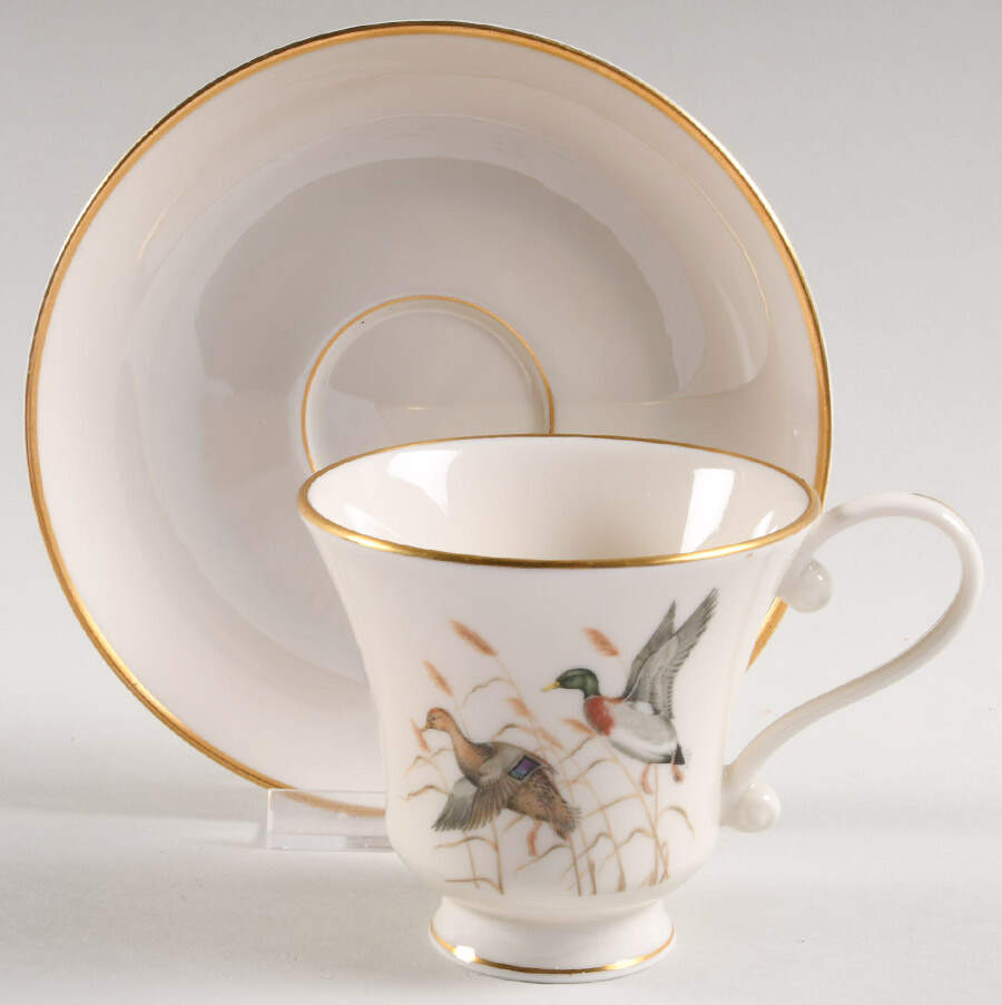 ABM4 Footed Cup & Saucer Set by Abercrombie & Fitch-1