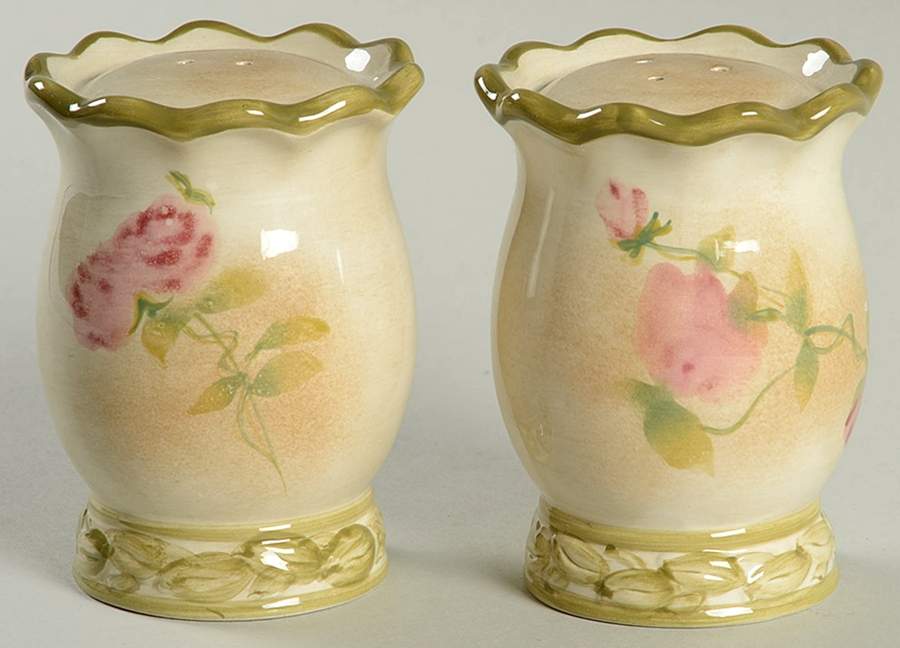 Cheri's Roses Salt & Pepper Set by 222 Fifth (PTS)-1