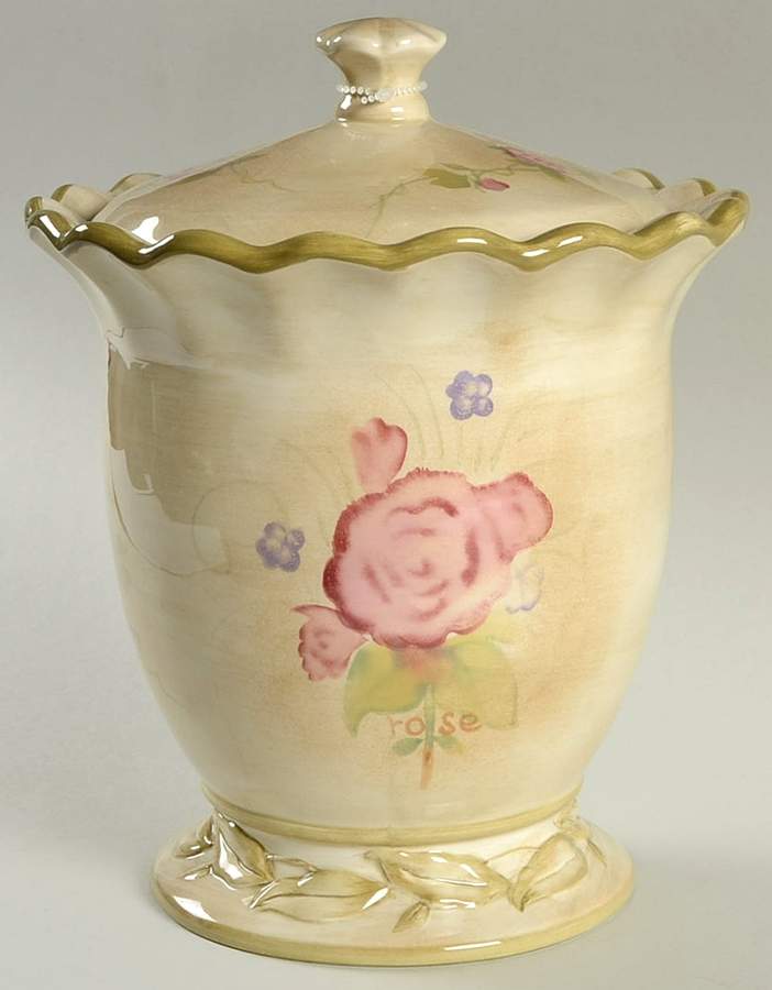 Cheri's Roses Cookie Jar & Lid by 222 Fifth (PTS)-1