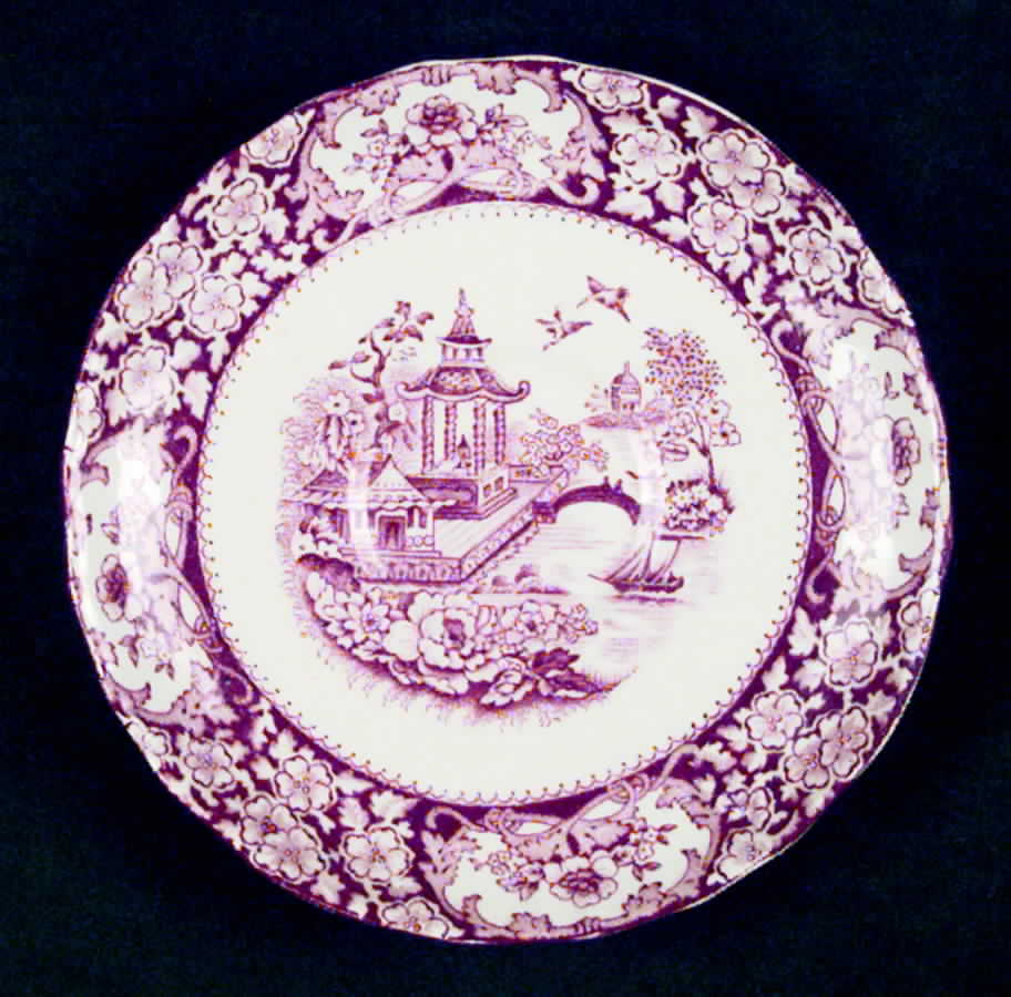 Olde Alton Ware Red Saucer by Swinnertons-1