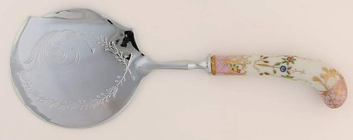 Floraine (Pink) Cranberry Server W/Stainless Bowl by A & E Lewis (Germany)-1