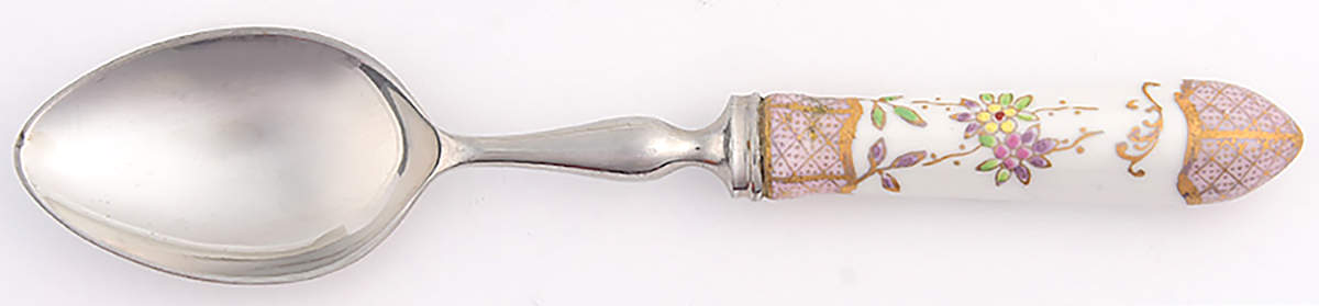 Floraine (Pink) Teaspoon by A & E Lewis (Germany)-1