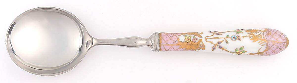 Floraine (Pink) Gumbo Soup Spoon by A & E Lewis (Germany)-1