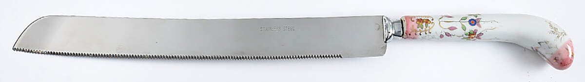 Floraine (Pink) Cake Knife/Server with Stainless Blade by A & E Lewis (Germany)-1