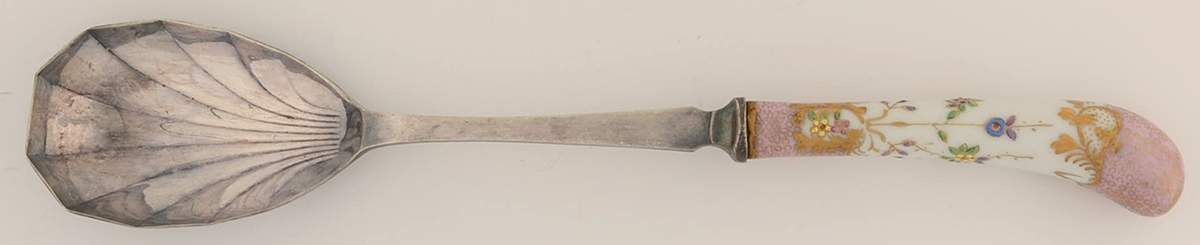 Floraine (Pink) Salad Serving Spoon with Stainless Bowl by A & E Lewis (Germany)-1