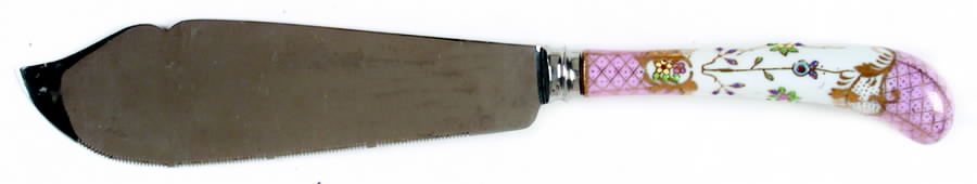 Floraine (Pink) Fish Serving Knife with Stainless Blade by A & E Lewis (Germany)-1