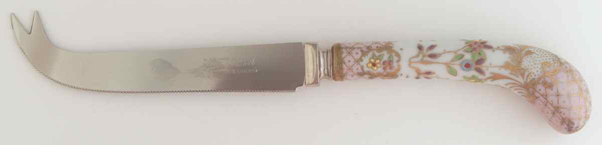 Floraine (Pink) Cheese Knife with Stainless Blade by A & E Lewis (Germany)-1