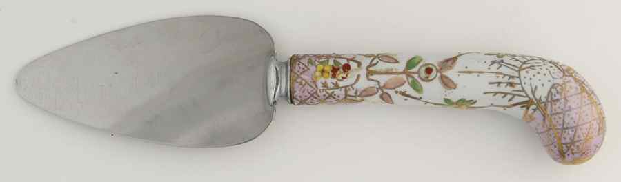 Floraine (Pink) Cheese Server with Stainless Blade by A & E Lewis (Germany)-1