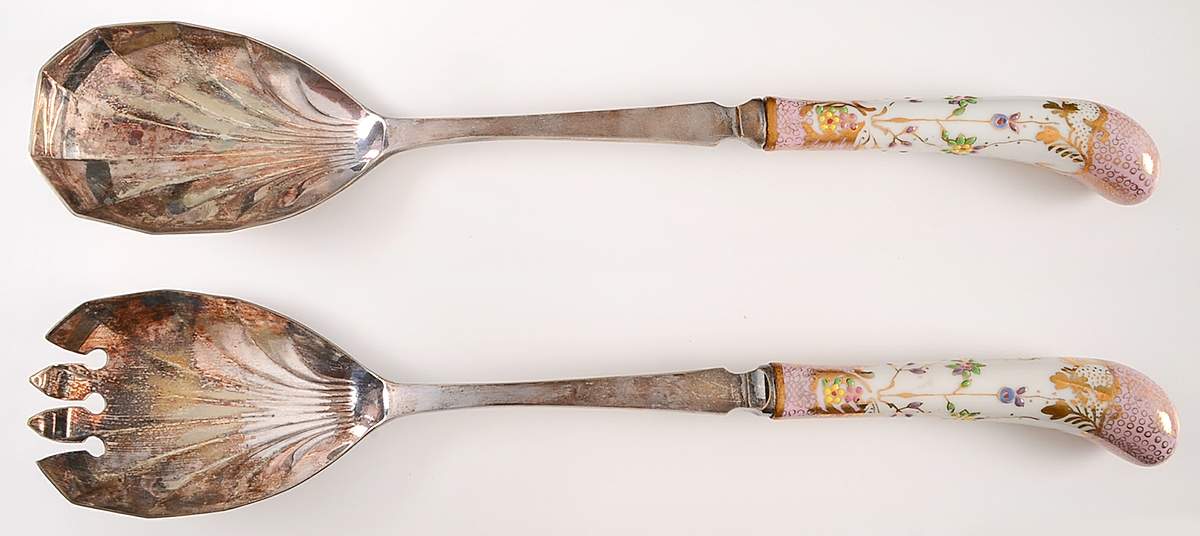 Floraine (Pink) (2 Piece) Salad Set with Stainless Bowl by A & E Lewis (Germany)-1