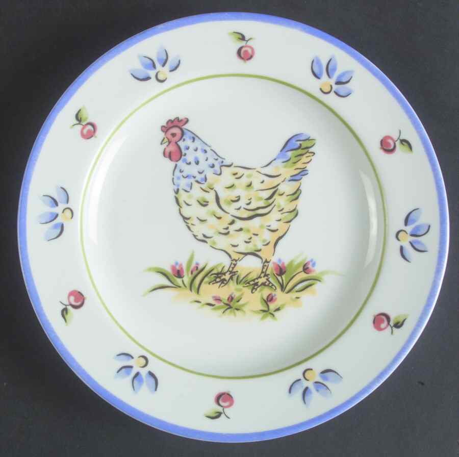 Provincial Rooster Salad Plate by 222 Fifth (PTS)-1