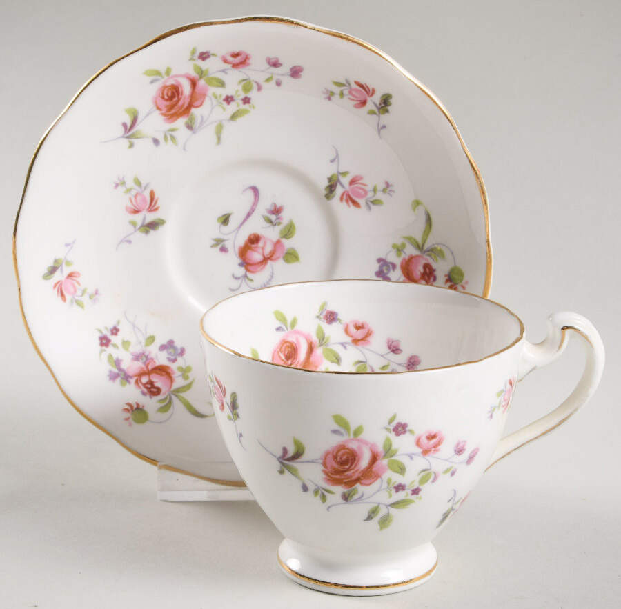 Fragrance (No Ribbed) Footed Cup & Saucer Set by Adderley-1
