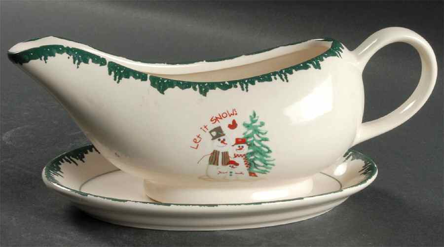 Let It Snow! Gravy Boat & Underplate by Atico Intl USA-1