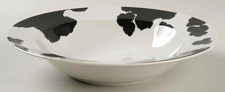 Cowhide Large Rim Soup Bowl by 222 Fifth (PTS)-1