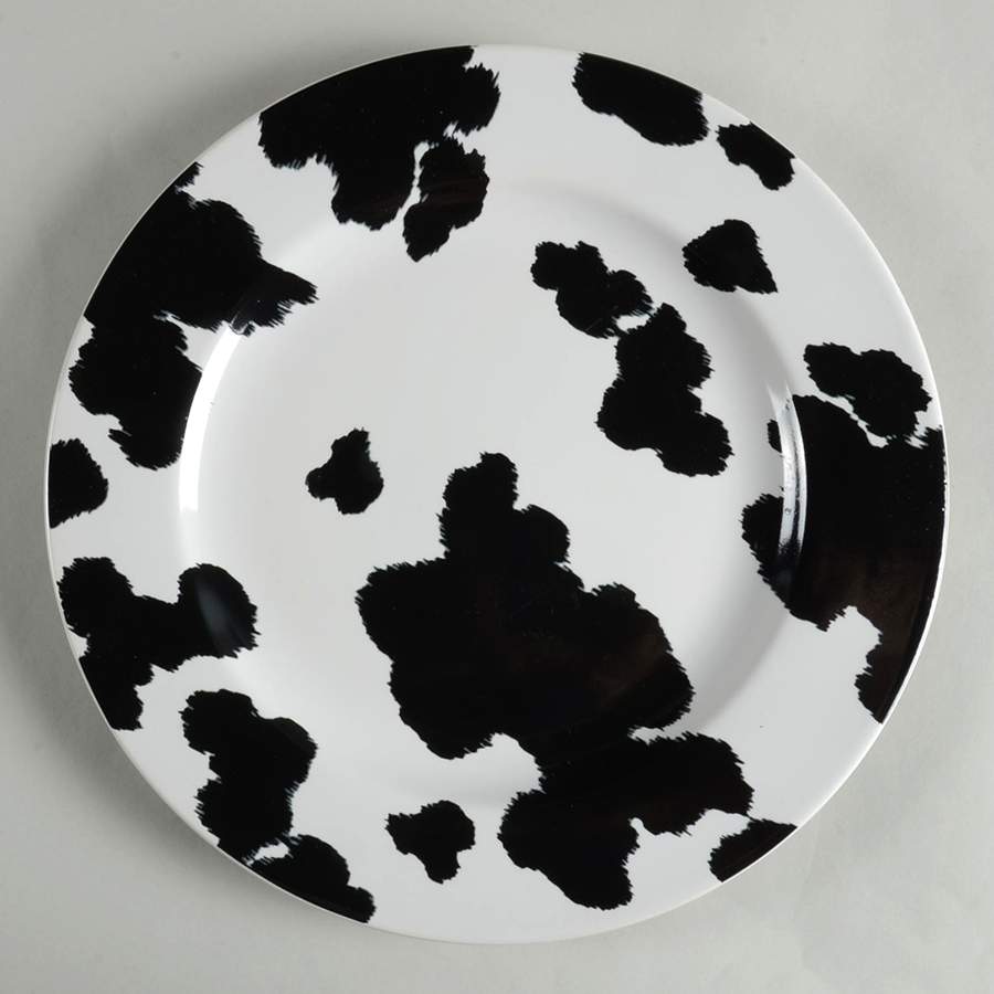 Cowhide 12" Chop Plate (Round Platter) by 222 Fifth (PTS)-1