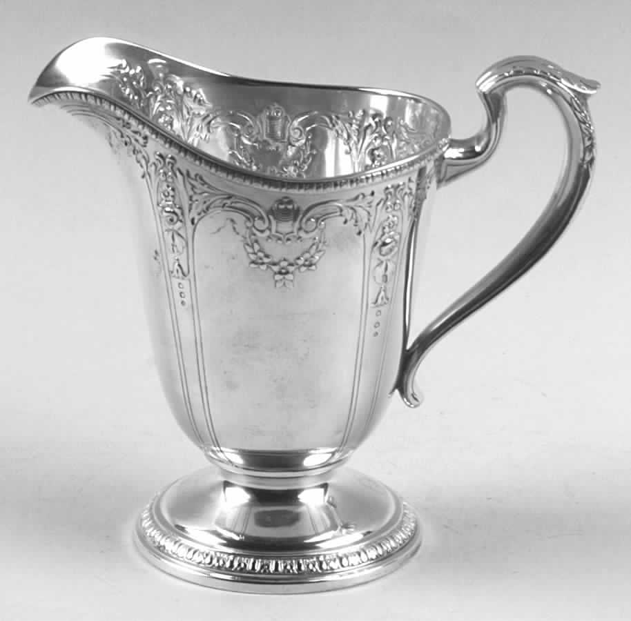Della Robbia (Sterling, Hollowware, Floral, Lines) Creamer by Alvin-1