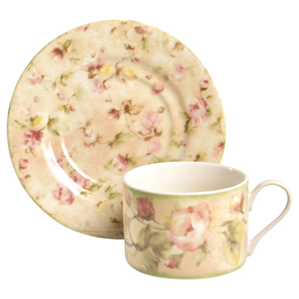 Savannah Flat Cup & Saucer Set by 222 Fifth (PTS)-1