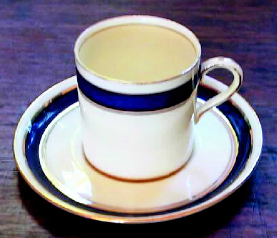B3764 Flat Demitasse Cup & Saucer Set by John  Aynsley & Sons-1