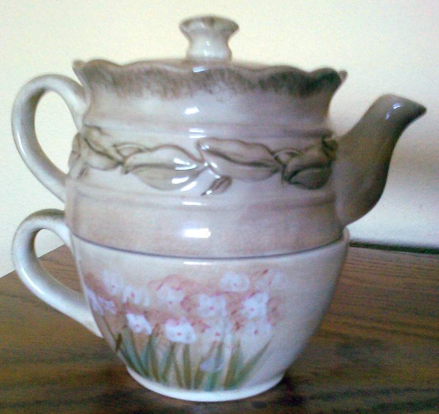 Narcissus Individual Teapot & Lid with Cup by 222 Fifth (PTS)-1