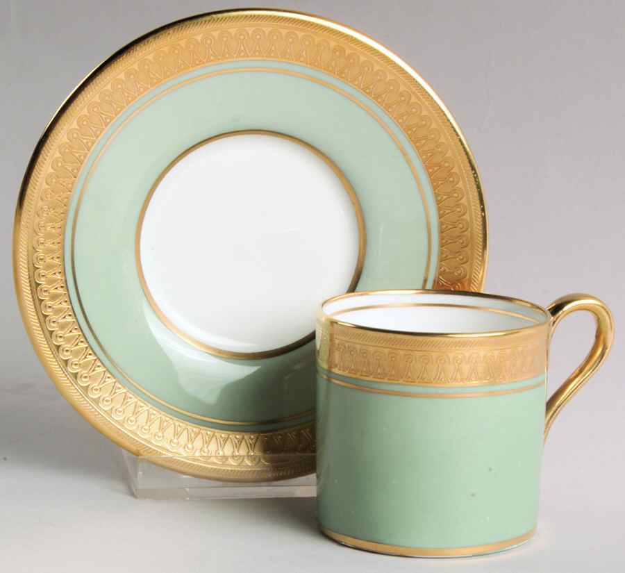 Berkeley (Smooth) Flat Demitasse Cup & Saucer Set by John  Aynsley & Sons-1