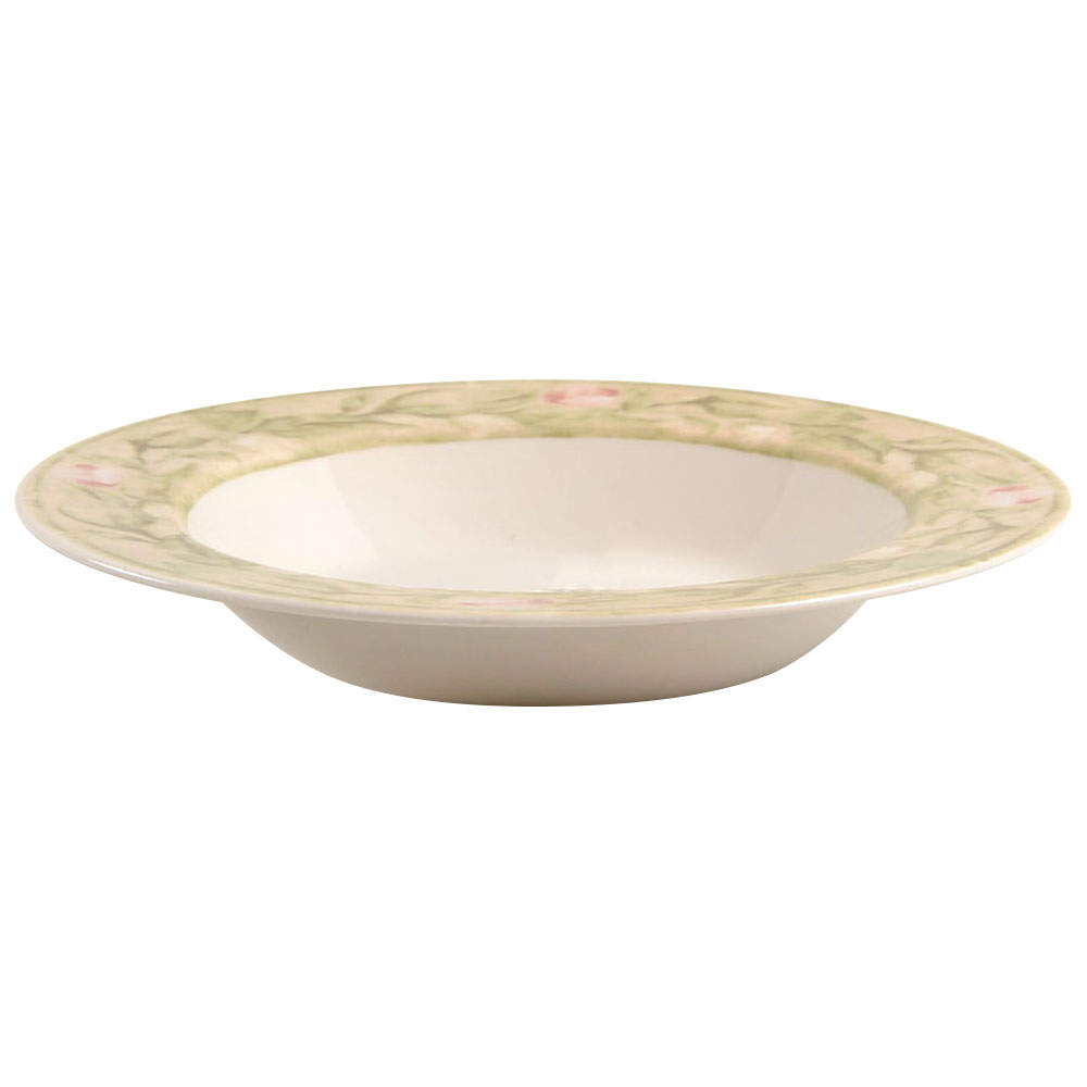 Rose Bouquets Large Rim Soup Bowl by 222 Fifth (PTS)-1